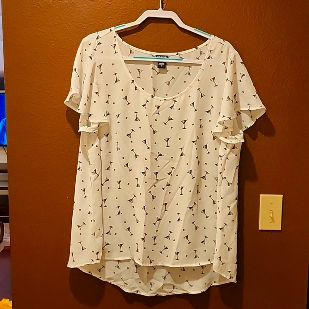 Martini and Olive Gauzy Blouse